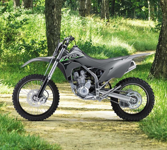 Image of 2025 KLX300R in action