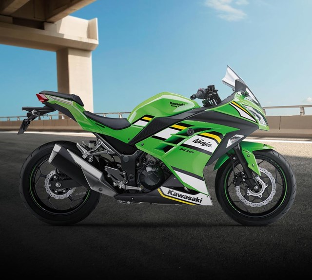 Image of 2025 NINJA 300 in action