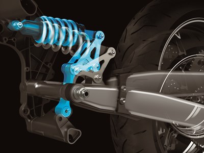 Shock unit of rear suspension on motorcycle