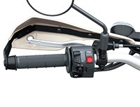 Selectable ABS Switch on handlebars of Kawasaki Motorcycle