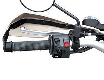 Selectable ABS Switch on handlebars of Kawasaki Motorcycle