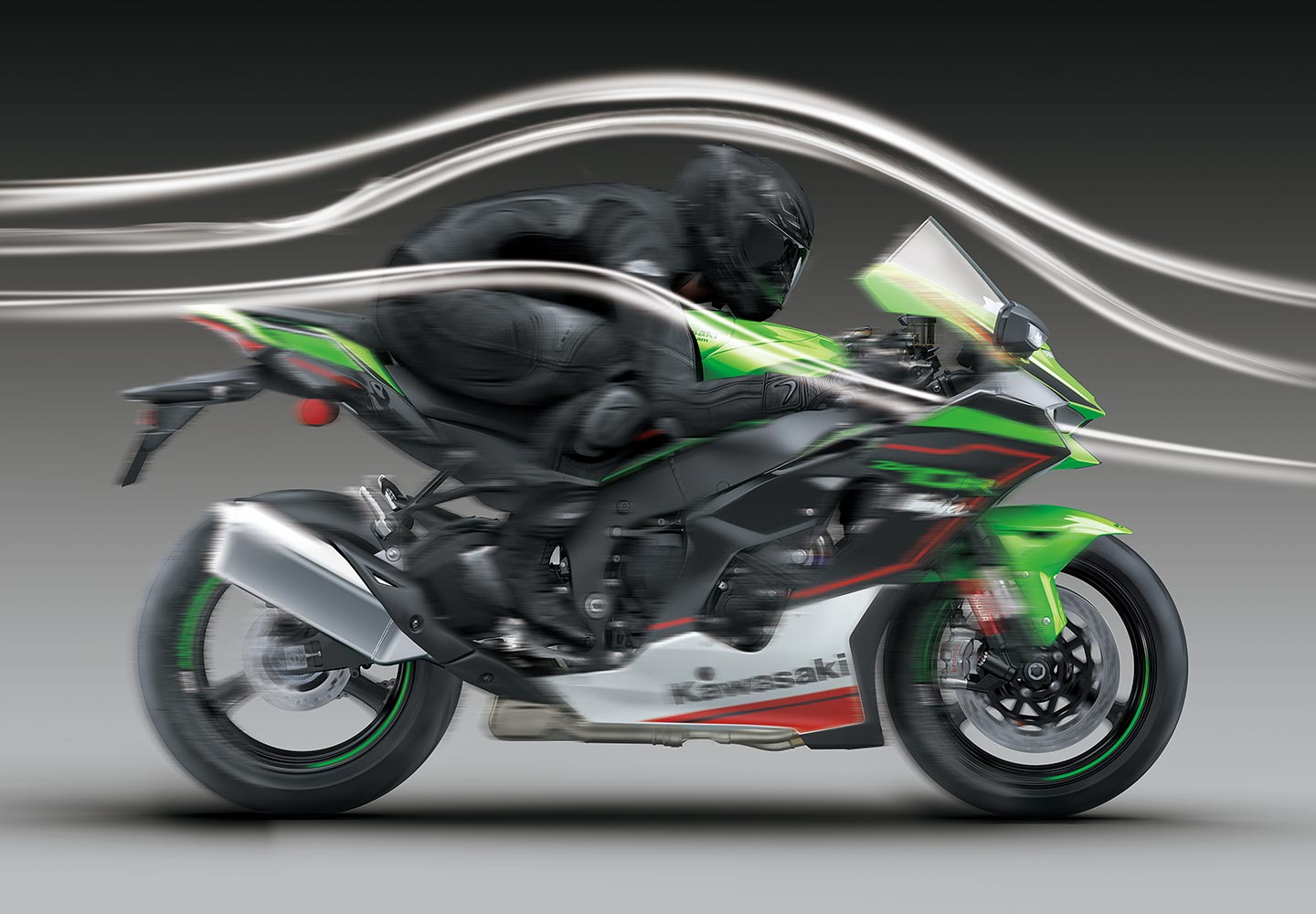 56420Welly 1:18 Kawasaki Ninja zx-10rr Superbike Moto Modèle Nouveau NEUF dans sa boîte 