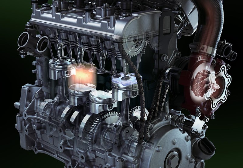 999cc IN-LINE 4-CYLINDER SUPERCHARGED ENGINE