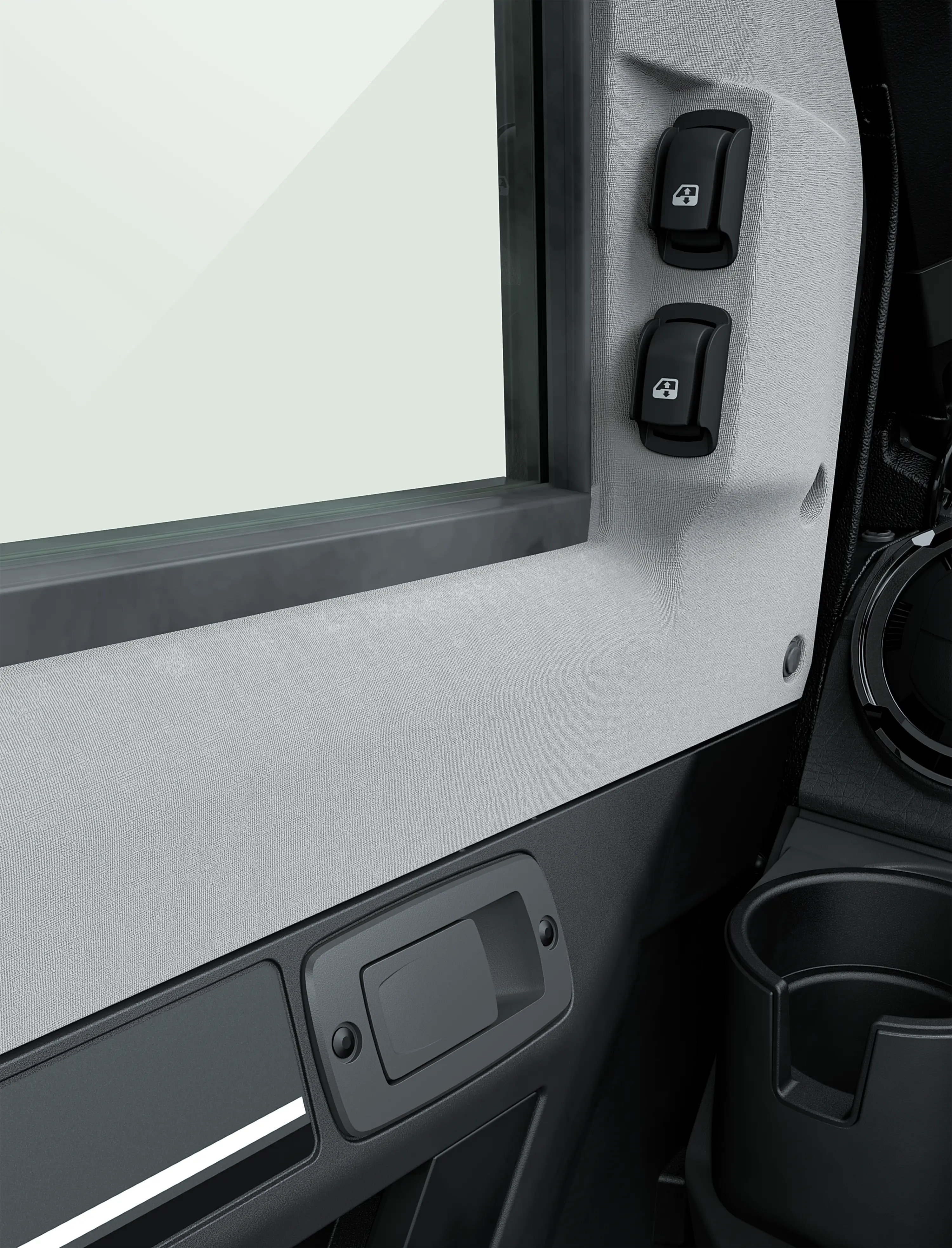 Interior window in a side x side.