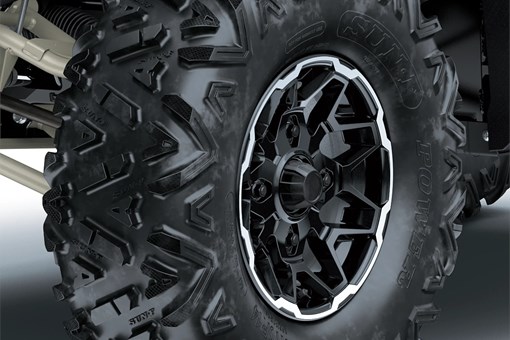 Close-up of side x side tire. opens in a new window