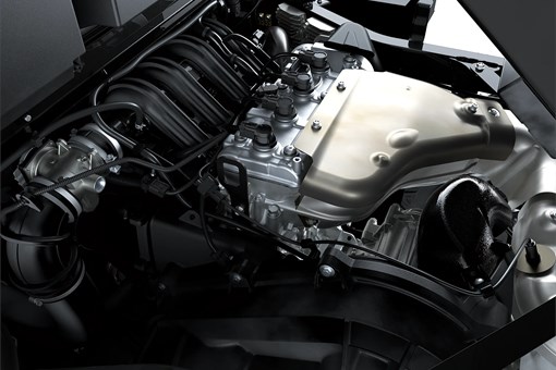 Close-up overall on a side x side engine. opens in a new window