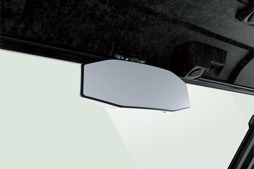 Rearview mirror in a side x side interior. opens in a new window