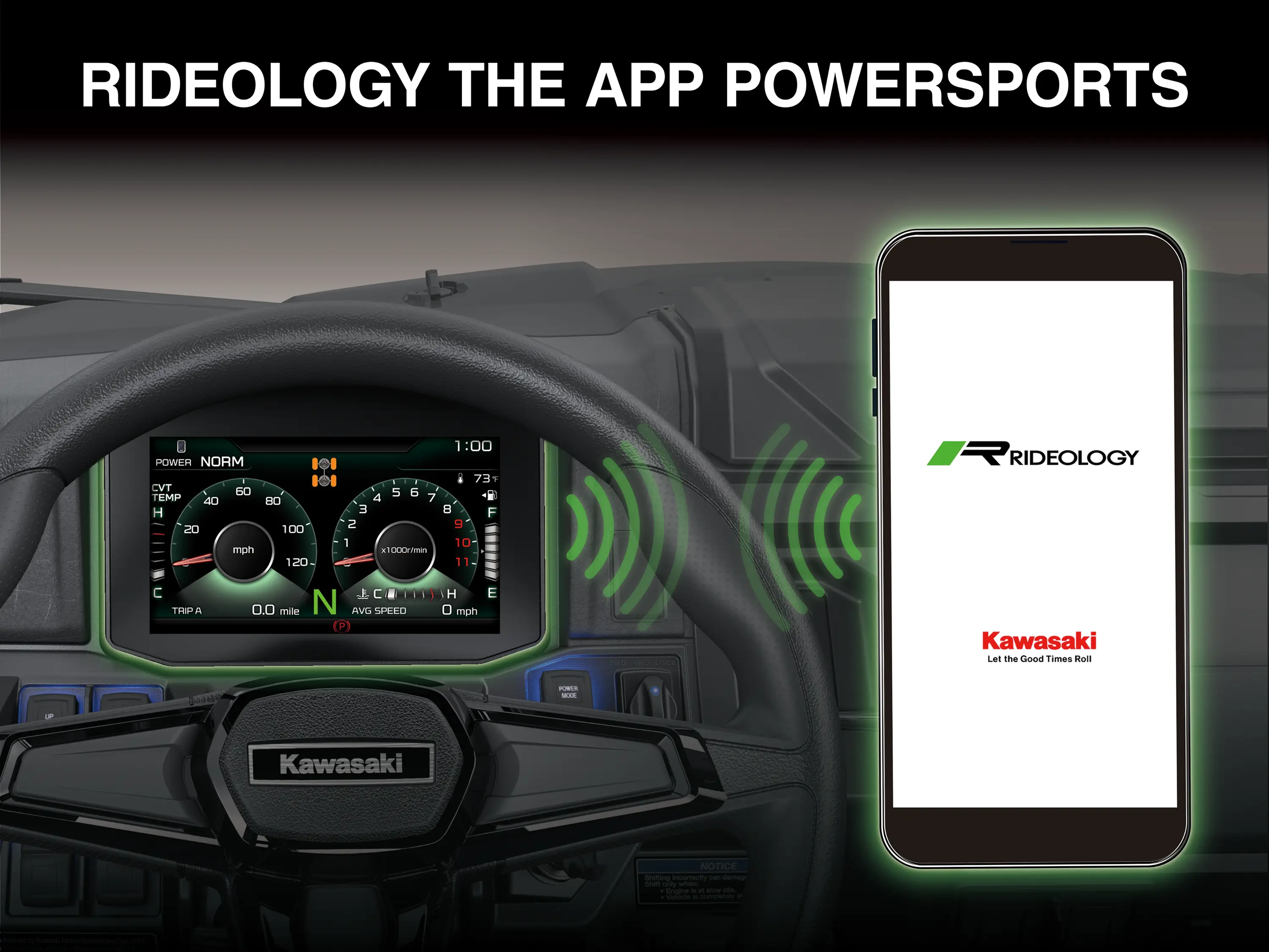Graphic treatment of a side x side RIDEOLOGY THE APP POWERSPORTS.