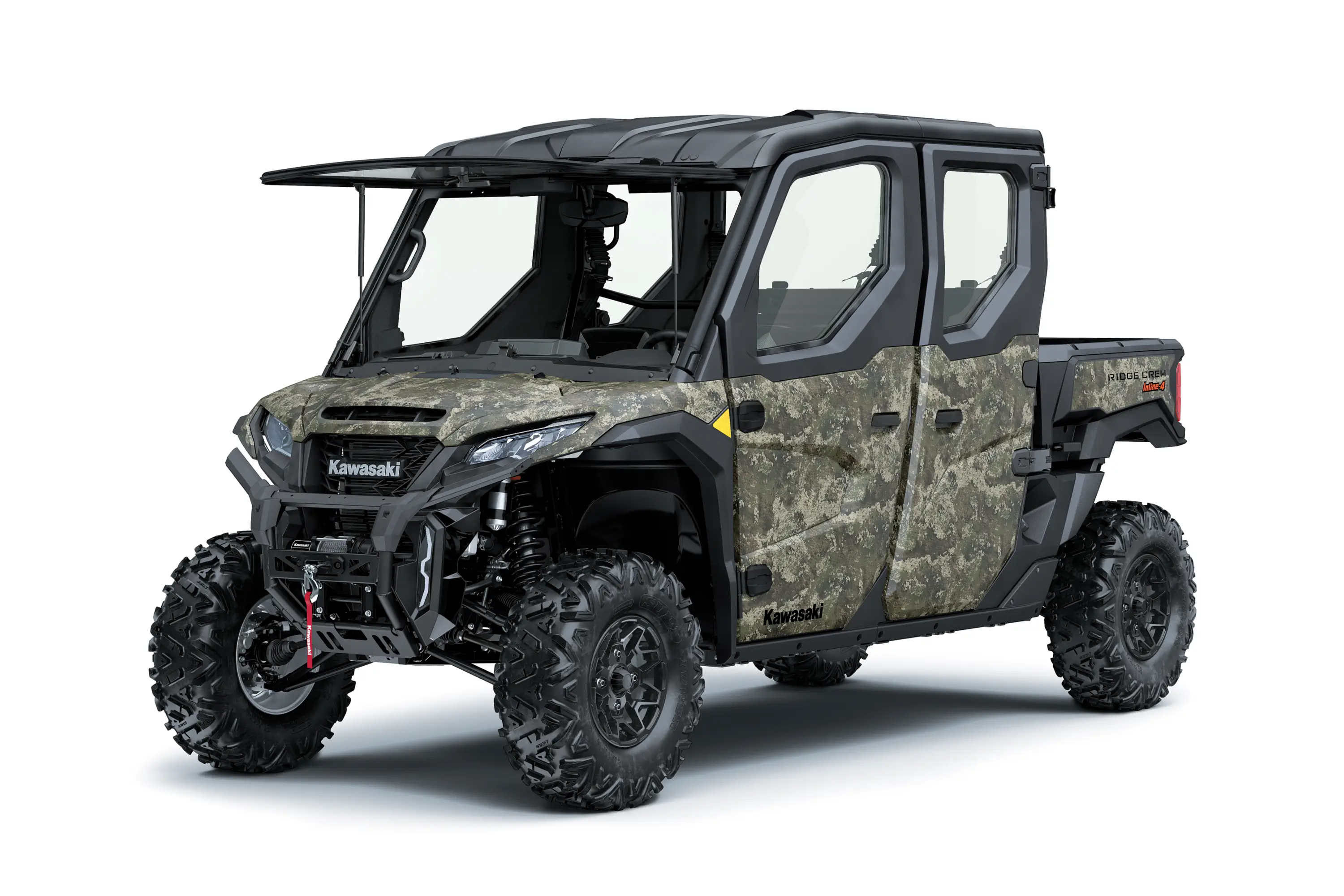 Three-quarter front angle of a side x side with a flip-up windshield staged in a white studio background.