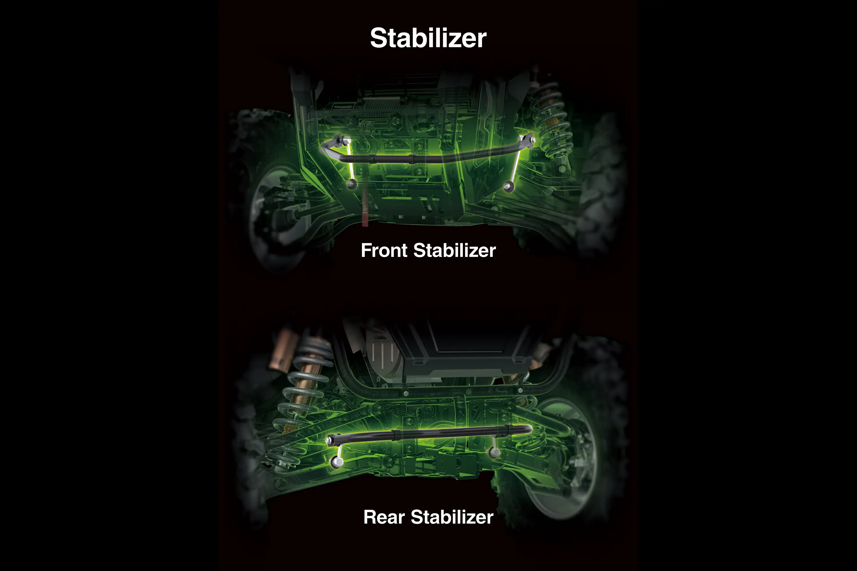 Graphic treatment of a side x side.