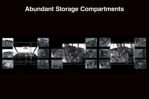 Graphic treatment of a side x side storage compartments. opens in a new window