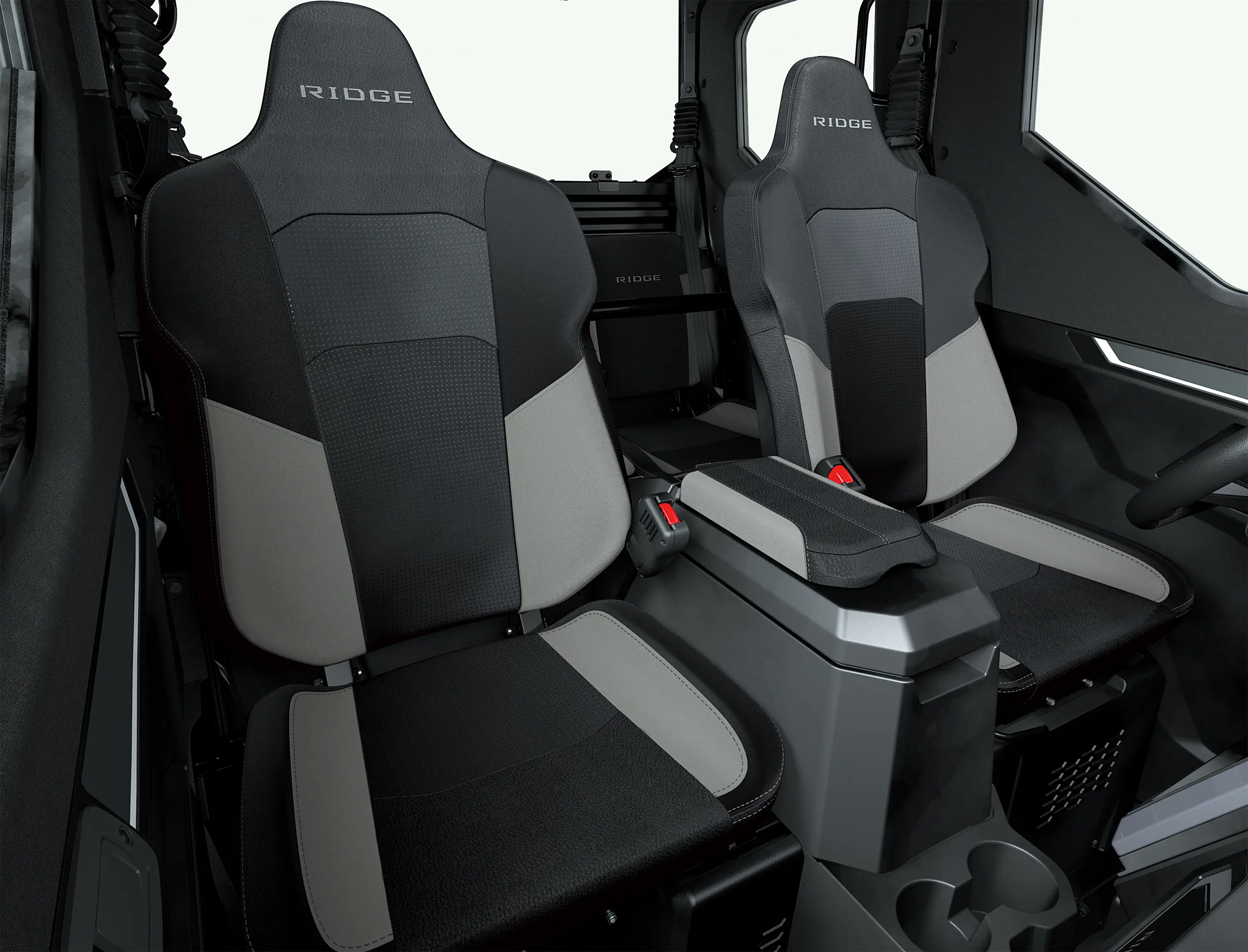 Front seats in a side x side.