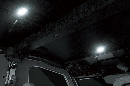 Interior overhead lights inside a side x side. opens in a new window