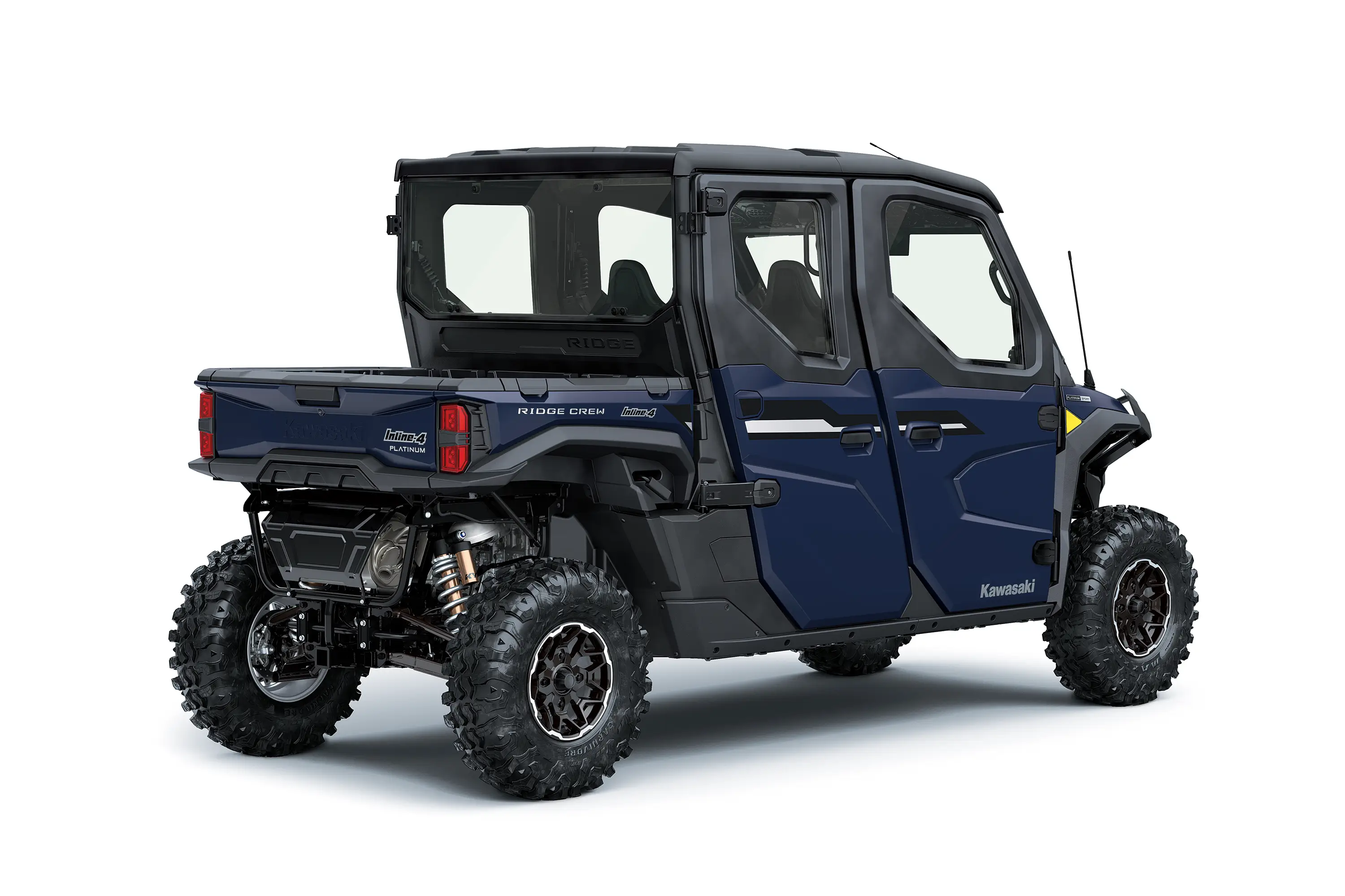Three-quarter rear angle of a side x side staged in a white studio background.