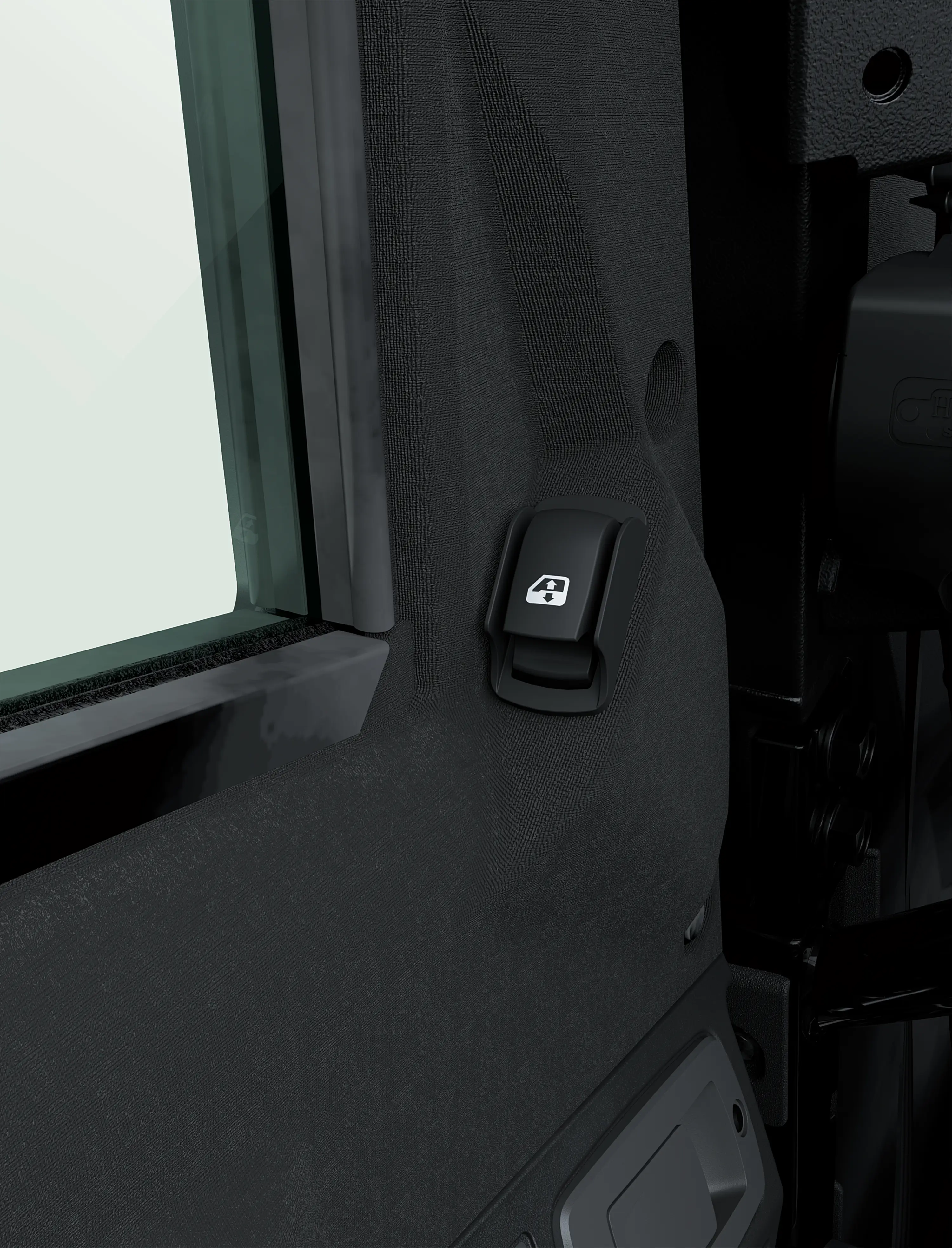 Another view of an interior window of a side x side.