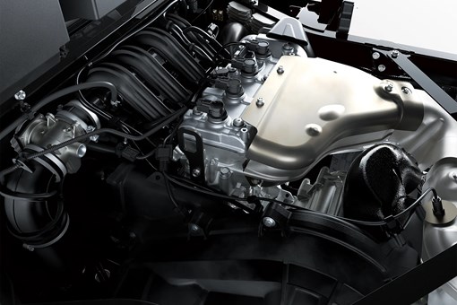 Close-up overall on a side x side engine. opens in a new window