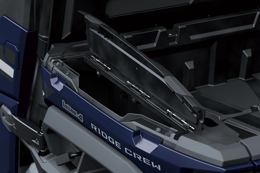 Close-up on a cargo bed of a side x side. opens in a new window