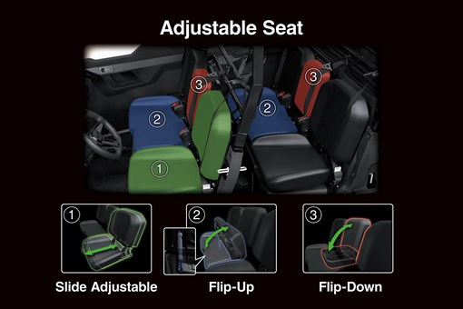 Graphic treatment of a side x side adjustable seat. opens in a new window