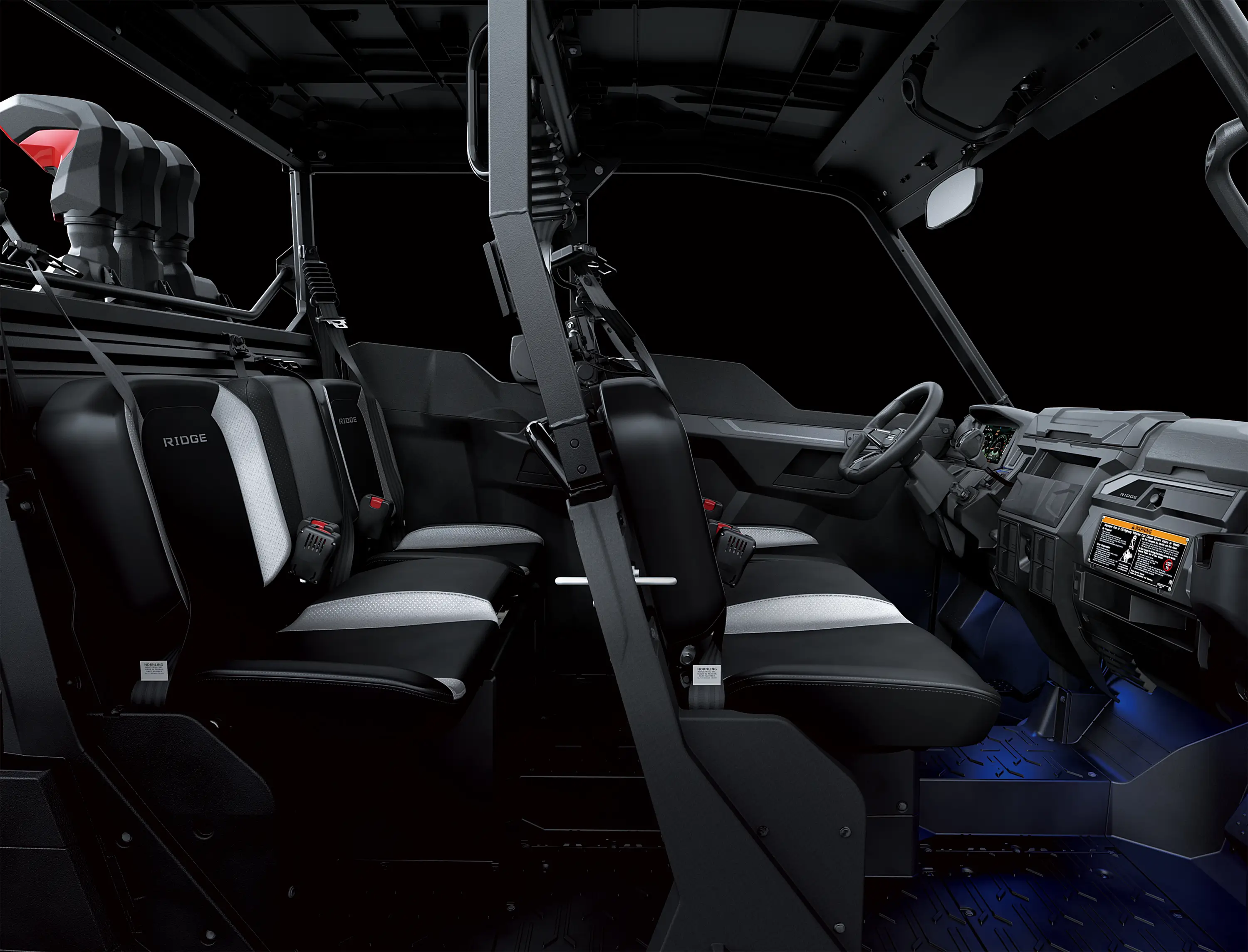 Side view of interior of a side x side.