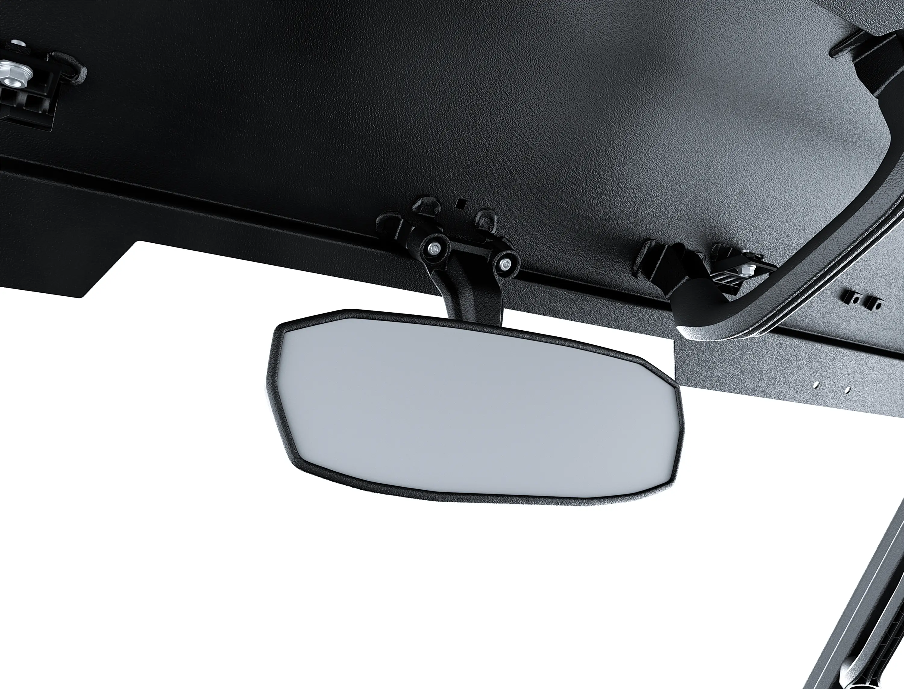 Rearview mirror in a side x side.