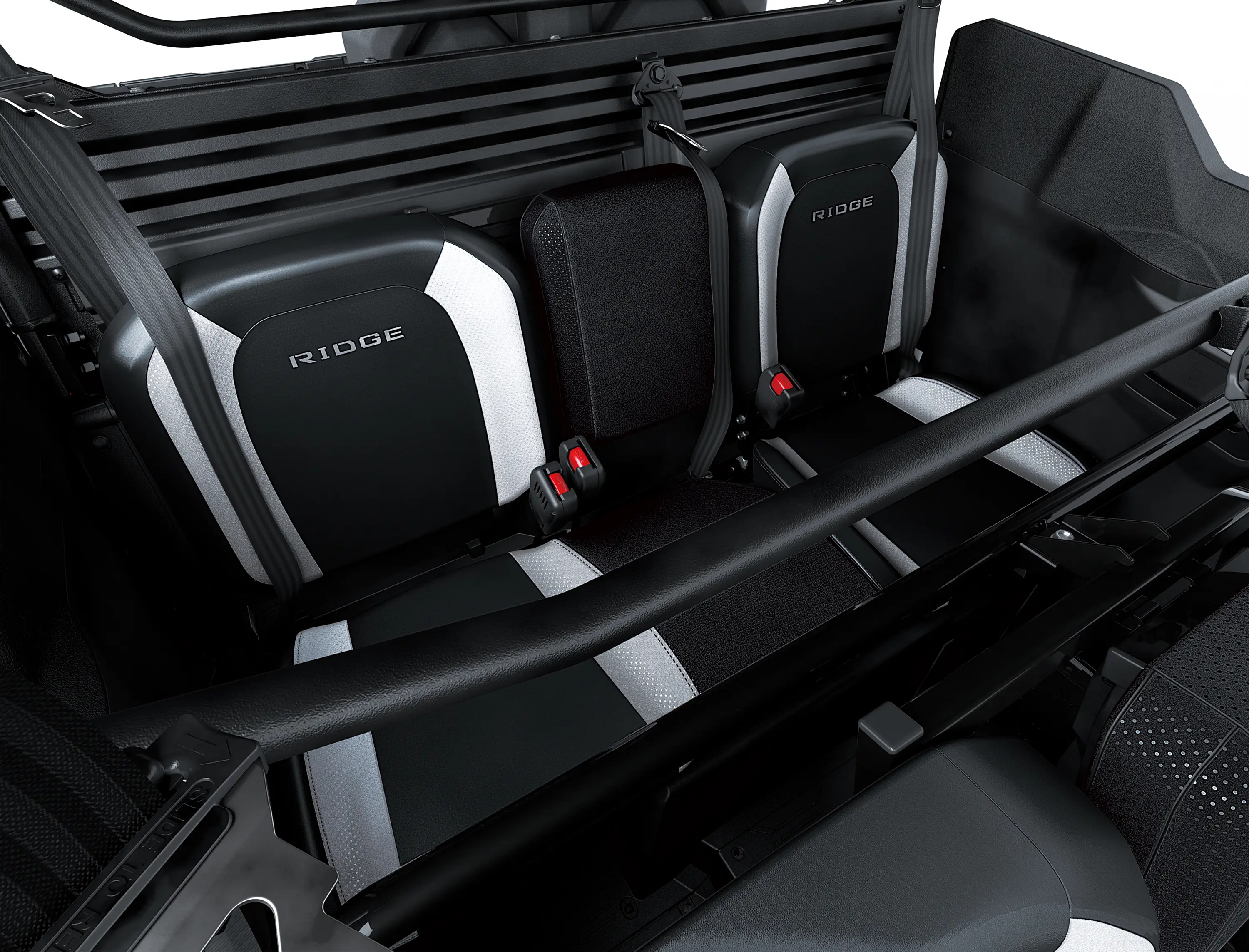 Another view of rear seats in a side x side.