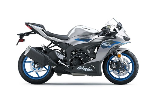 Side angle of a silver motorcycle staged in a white studio background. opens in a new window