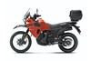 Side angle of a motorcycle placed in a white studio background
