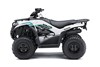Side view of white ATV with a white studio background.