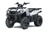 Front three-quarter front angle of white ATV with a white studio background.