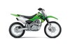 Side angle of a Motorcycle with a white studio background.
