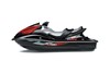 Profile angle of a black and red Jet Ski with a white studio background.