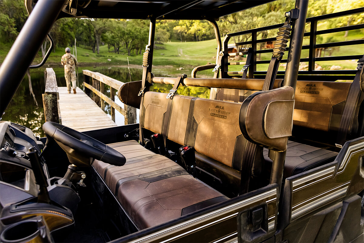 Inside of a side x side. 