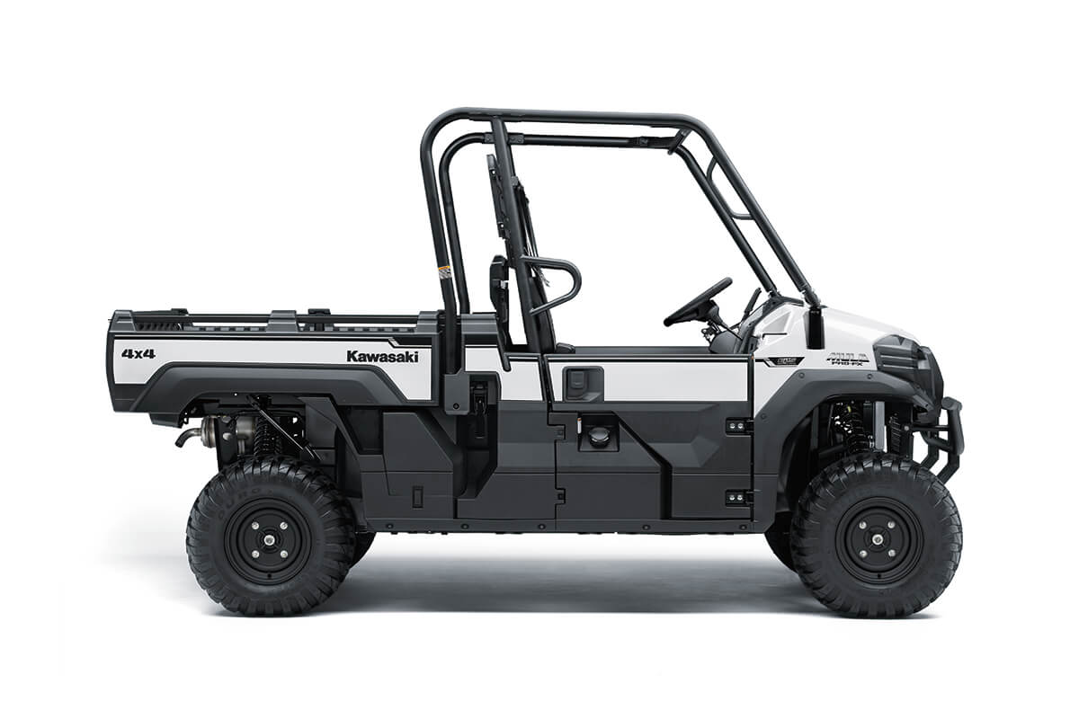 Profile angle of a side x side staged in a white studio background.