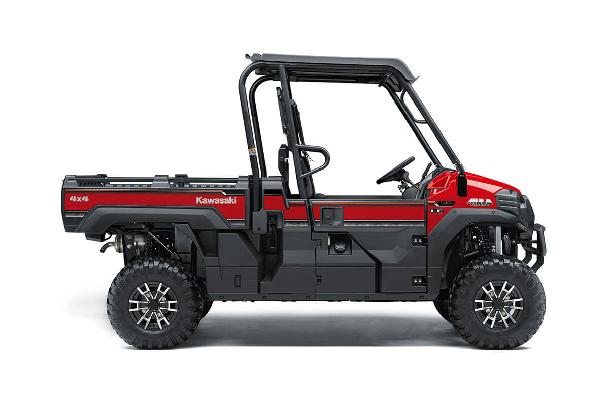 Side angle of a side x side staged in a white studio background.