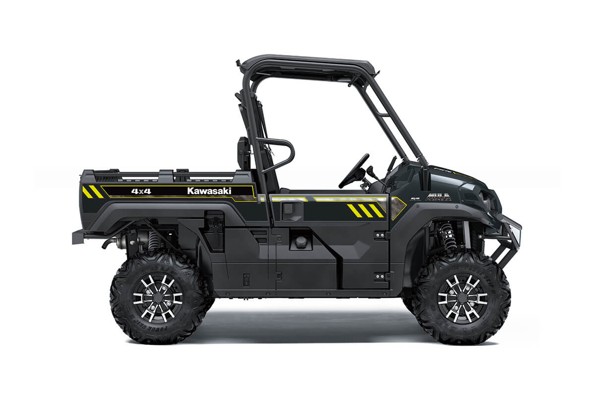 Side angle of a side x side staged in a white studio background.