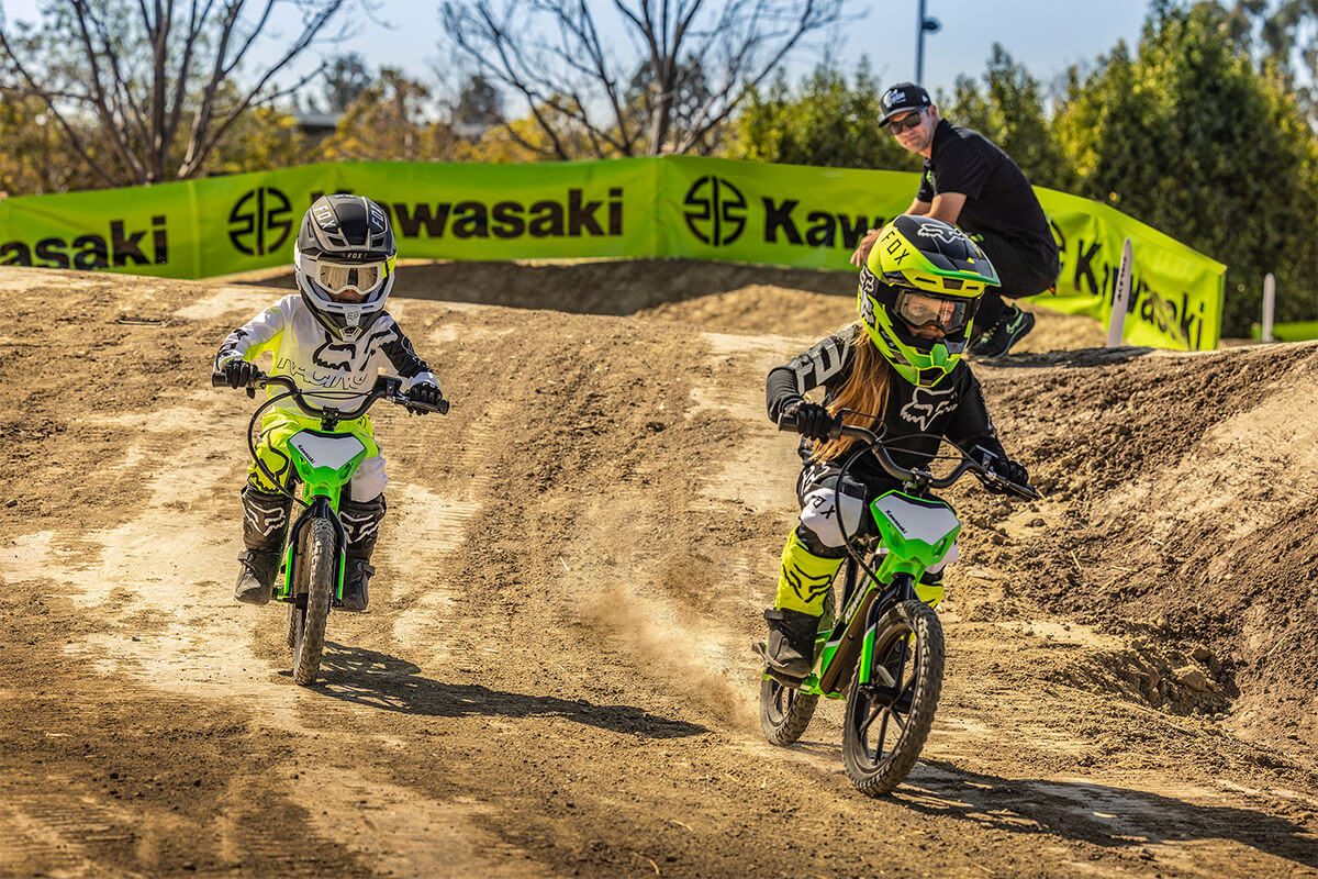 2023 Kawasaki Elektrode™ Electric Balance Bike The Good Times™ are