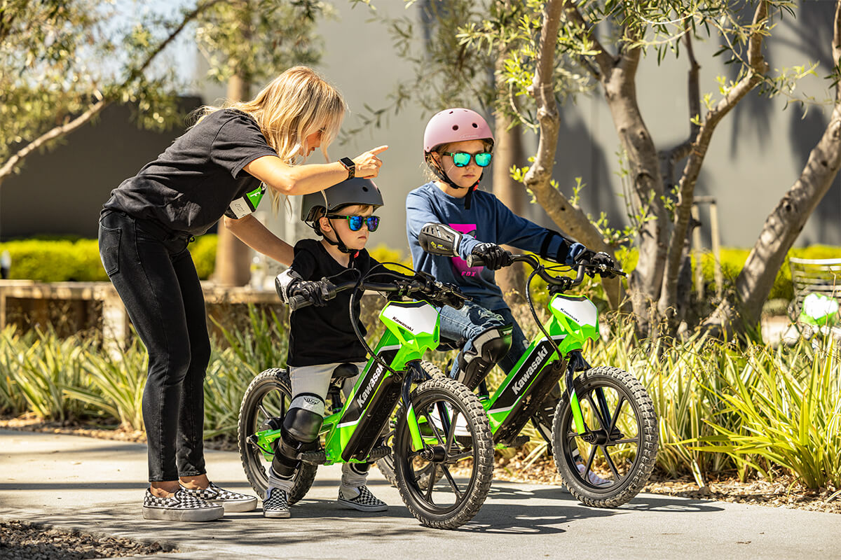 2023 Kawasaki Elektrode® Electric Balance Bike The Good Times™ are