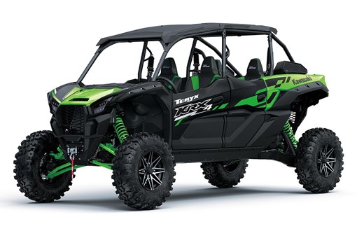 Three-quarter front angle of a green side x side staged in a white studio background. opens in a new window