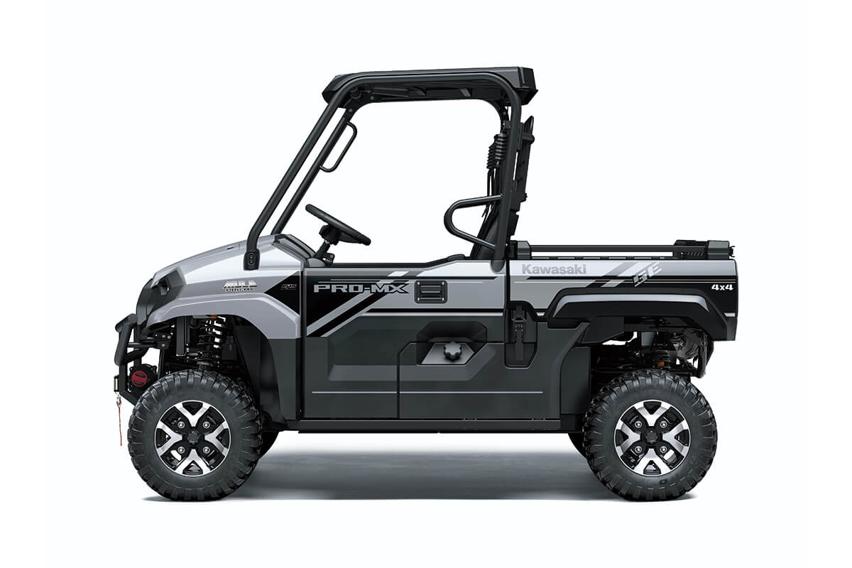 Profile angle of a side x side staged in a white studio background.