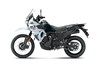 Side angle of a motorcycle staged in a white studio background.