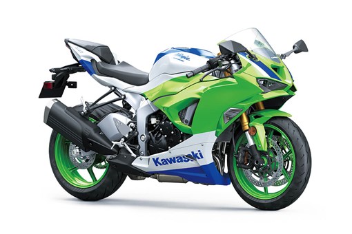 Three-quarter front angle of a motorcycle staged in a white studio background. opens in a new window