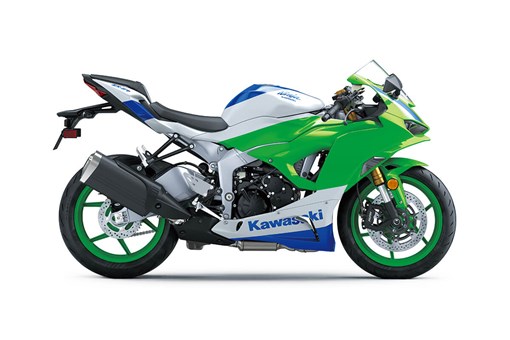 Profile angle of a motorcycle staged in a white studio background. opens in a new window