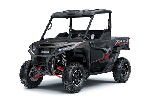 Three-quarter front angle of a red side x side staged in a white studio background. opens in a new window