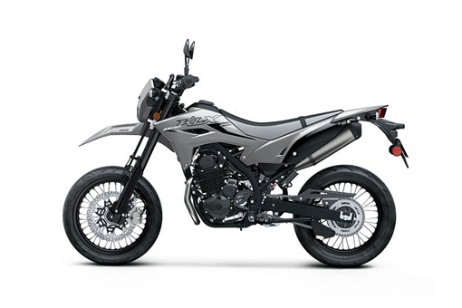 Side angle of a motorcycle staged in a white studio background. opens in a new window