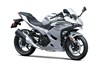 Three-quarter front angle of a motorcycle staged in a white studio background.