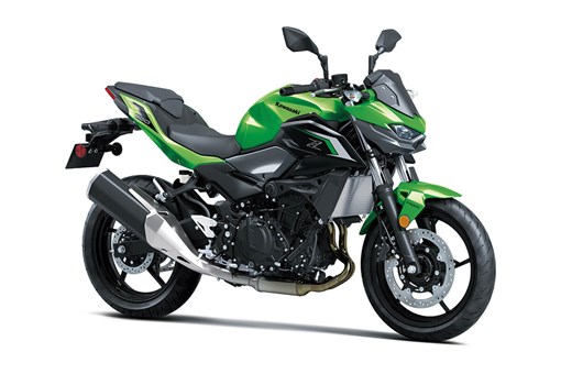 Three-quarter front angle of a motorcycle staged in a white studio background. opens in a new window