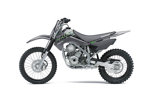 Side angle of a gray motorcycle staged in a white studio background. opens in a new window
