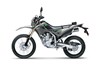 Side angle of a gray motorcycle staged in a white studio background.