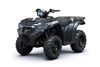 Three-quarter front angle of a gray ATV staged in a white studio background.