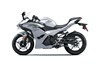 Profile angle of a motorcycle staged in a white studio background.